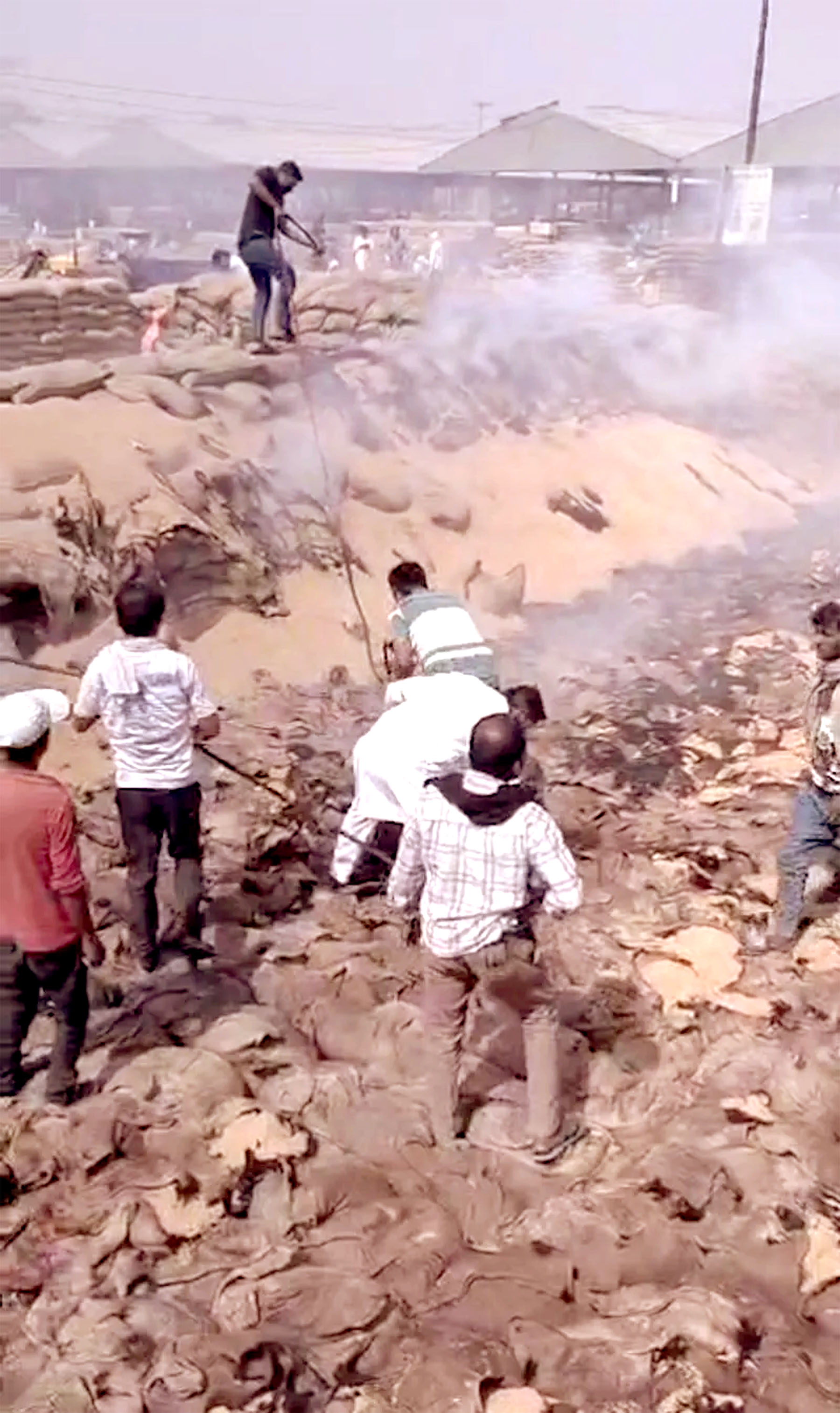 Fire incidents in Muktsar grain market have farmers worried.